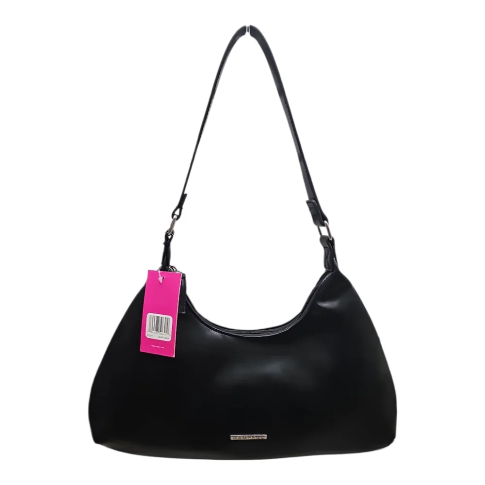Rampage Black Structured Hobo Classic 90s Style Shoulder Bag NWT